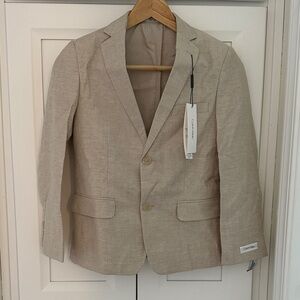 Calvin Klein Boys Tan Suit Blazer Size 10 NWT
